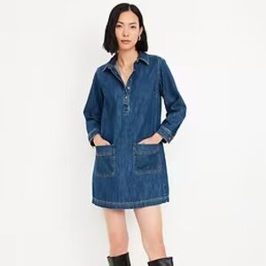 Old Navy Denim Popover Dress